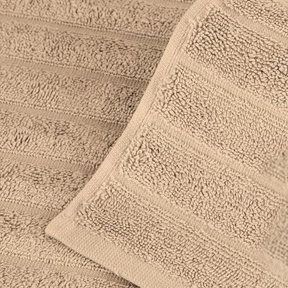 Classic Turkish Towels CTT Luxury 6 Piece Towel Set, 100% Turkish Cotton, Quick Drying, Highly Absorbent & Comfy, Includes 2 Bath Towels, 2 Hand Towels & 2 Washcloths | (Almond Beige) - color: Almond Beige, size: 6-Piece Towel Set