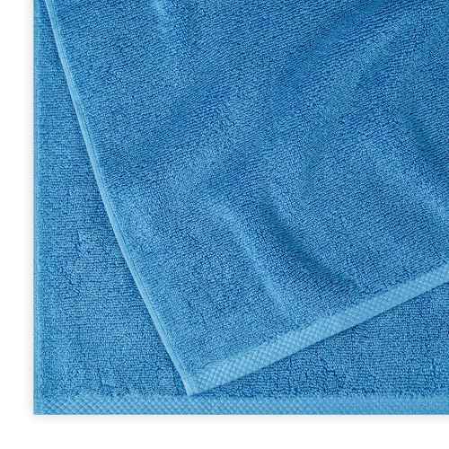 Amazon Basics 2-Piece Quick-Dry Oversize Bath Towel, 100% Cotton, 54" x 30", Lake Blue - color: Lake Blue, size: 2 Piece, style: Bath Towel (Pack of 2)