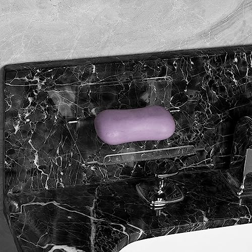 Self Adhesive Soap Dish Wall Mounted, 4 Slot Acrylic Soap Saver, Sponge Soap Holder for Shower Wall, Bathroom, Kitchen (Clear) - color: Clear 1pack