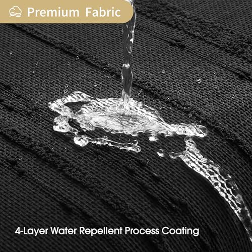 Black Shower Curtain Boho, Cotton Blend Waffle Shower Curtains Textured, Fabric Shower Curtain for Bathroom, Hotel, Washable,72 x 72 - color: Black, size: 72"W x 72"L (Pack of 1)