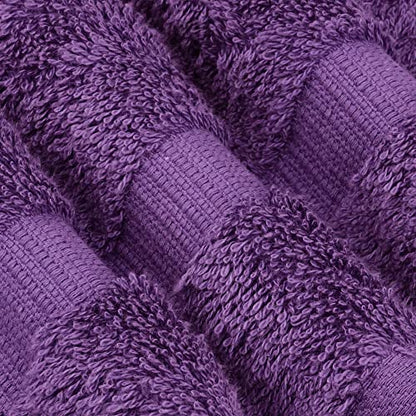 Chakir Turkish Linens 100% Cotton Premium Turkish Towels for Bathroom | 30'' x 60'' Large Bath Towels (4 Piece, Eggplant) - color: Eggplant