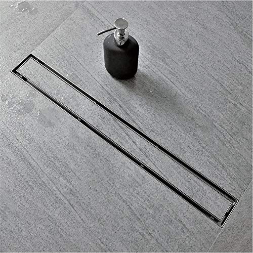 Neodrain 32-Inch Linear Shower Drain-Brushed,with Tile Insert Grate | 304 Stainless Steel, Fast Drainage, Rectangle Shower Floor Drain with Leveling Feet & Hair Strainer, Fits Bathroom, Balcony - color: Brushed, size: 32 IN