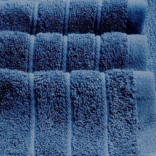 4 Piece Extra Large Bath Towels 30 x 60 Inches, Blue | 100% Cotton, Larger & Lighter Weight, Quicker to Dry, Super Soft and Absorbent, Perfect for Bathroom - color: Blue