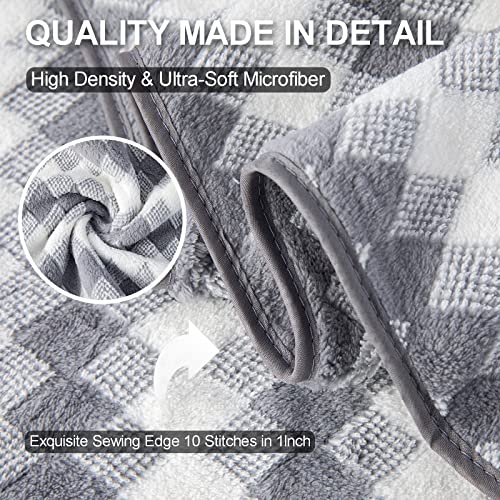 Gray Hand Towels Set 2 Pack-16“x31” Ultra Soft Microfibers Bathroom Towel Set Highly Absorbent Quick Dry Luxury Premium Towel Lightweight Cozy Durable Hand Towel Collection Hotel Spa Gym Kitchen - color: Diamond Gray, size: 2 Pack Hand Towels