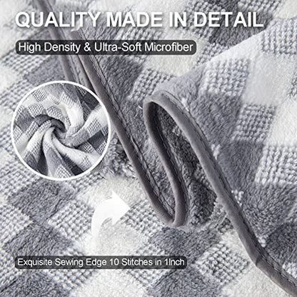 Gray Hand Towels Set 2 Pack-16“x31” Ultra Soft Microfibers Bathroom Towel Set Highly Absorbent Quick Dry Luxury Premium Towel Lightweight Cozy Durable Hand Towel Collection Hotel Spa Gym Kitchen - color: Diamond Gray, size: 2 Pack Hand Towels