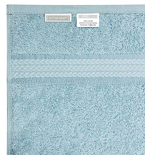 COTTON CRAFT Ultra Soft Bath Sheet - 2 Pack 100% Ringspun Cotton Towels | Oversized 35x70 inches Light Blue Bath Sheet - Absorbent 580 GSM Quick Dry Everyday Luxurious Hotel Quality Bathroom Towels - color: Light Blue, size: 2 Pack Bath Sheet