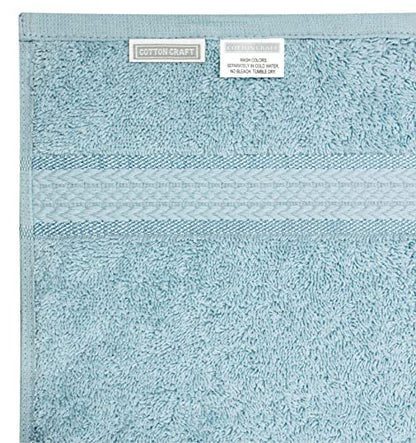 COTTON CRAFT Ultra Soft Bath Sheet - 2 Pack 100% Ringspun Cotton Towels | Oversized 35x70 inches Light Blue Bath Sheet - Absorbent 580 GSM Quick Dry Everyday Luxurious Hotel Quality Bathroom Towels - color: Light Blue, size: 2 Pack Bath Sheet