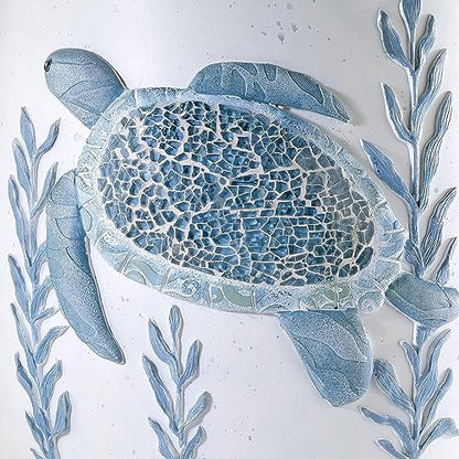 Avanti Linens - Waste Basket, Decorative Trash Can, Sealife Bathroom Decor (Caicos Collection) - size: Wastebasket