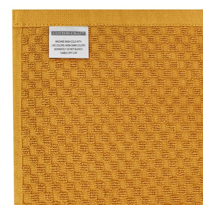 COTTON CRAFT Amazing Kitchen Towel - 12 Pack 100% Cotton Waffle Terry Towel | Harvest Rust Green Gold Brown -16x28 Euro Café Waffle Weave Soft Absorbent Quick Dry Low Lint Reusable Dish Cleaning Cloth - color: Harvest Multi, size: 12 Pack