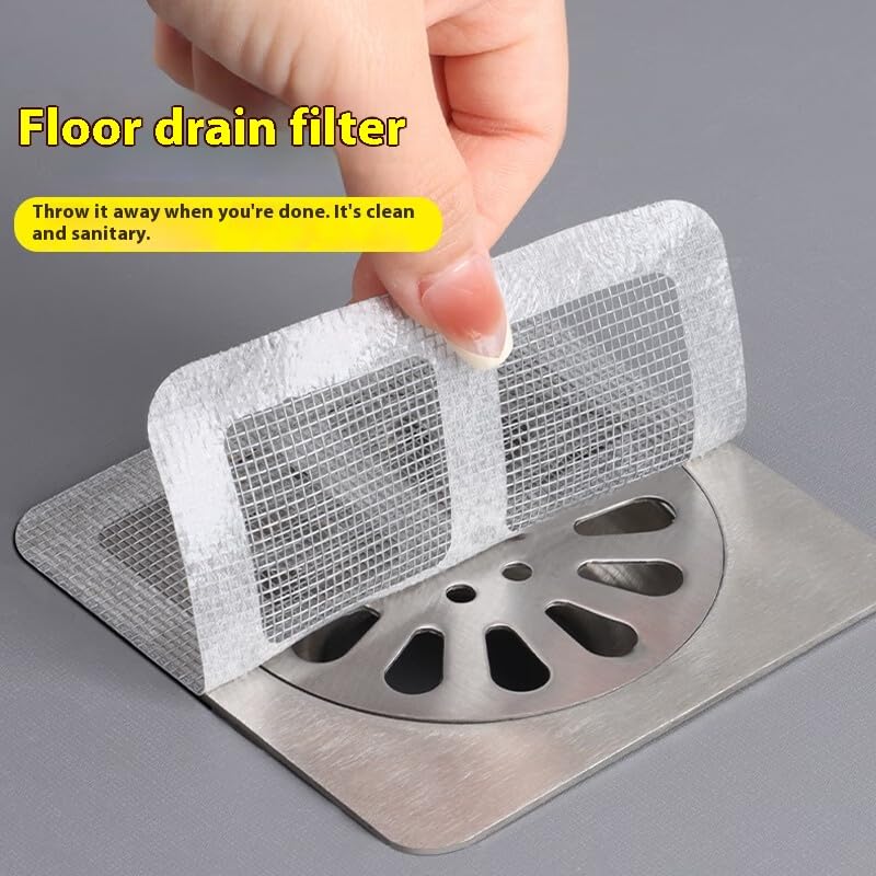 Set of 20 Hair Collectors, Shower Drainage Stickers, Drainage Covers, Drainage nets, Filters, Floor Drain Stickers (20 Pieces)