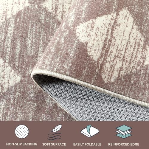 Checkered Runner Rug 2x8 Beige, Hallway Kitchen Bathroom Non Slip Washable - color: Beige, size: 2' x 8' (Runner)
