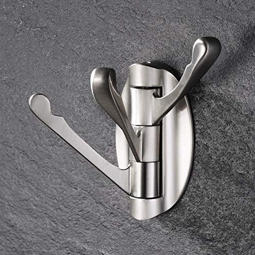 KES KES 13.8 Inch Swivel Towel Rack Brushed Toilet Paper Holder Coat Hook with Multi Three Foldable Arms, A2102S4-2+A2175S12-2-SL+A5060-2-SL