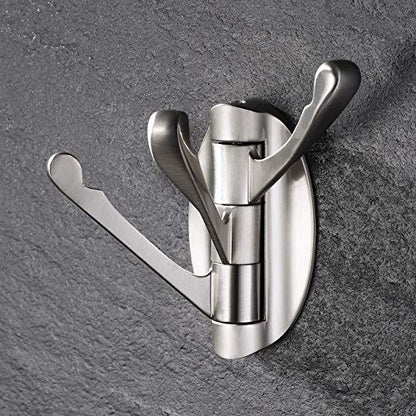 KES KES 13.8 Inch Swivel Towel Rack Brushed Toilet Paper Holder Coat Hook with Multi Three Foldable Arms, A2102S4-2+A2175S12-2-SL+A5060-2-SL