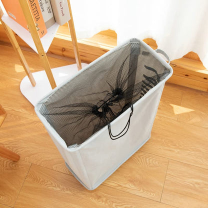 Pilipane 21 7in Slim Rolling Laundry Baskets Slim Laundry Hamper, Laundry Hamper with Wheels Narrow Rolling Laundry Basket, Portable Skinny Hamper lunch box Storage Bins(White)