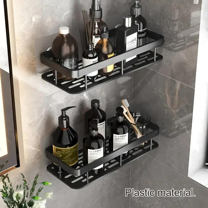 1pc Large Capacity Wall-Mounted Storage Rackwithout Drilling, Suitable for Bathroom and Kitchen, SaveSpace, Easy to Install Storage Rack, Storage of ToiletArticles, Cosmetics, and Miscellaneous ltems