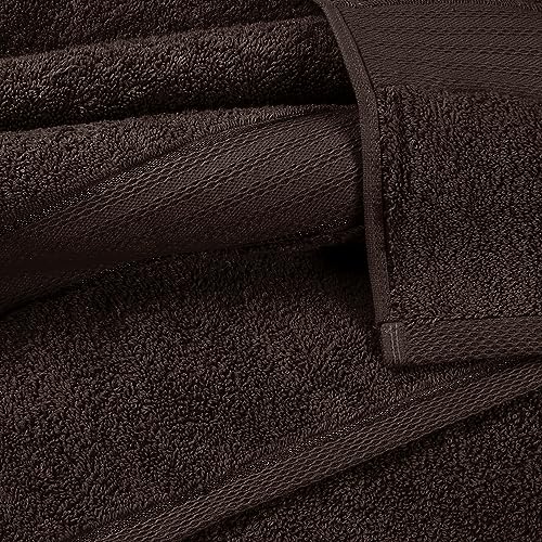 GLAMBURG 700 GSM Premium 2-Pack Oversized Extra Large Bath Sheet Set - 100% Combed Cotton - 2 Bath Sheet 35x70 - Luxury Hotel & Spa Quality - Durable Ultra Soft Highly Absorbent - Chocolate Brown - color: Chocolate Brown, size: 2 Pack 700 GSM Bathsheet