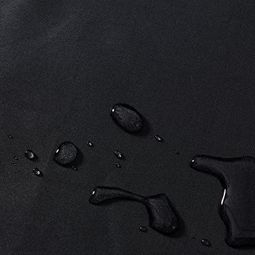 Furlinic Black No Hook Small Stall Shower Curtain 48x78 Inch,Washable Fabric Shower Curtain Liner with See Through Window,Half Narrow Hotel Style Waterproof Shower Curtains for Bathrrom - color: Black, size: 48"W x 78"L (Pack of 1)