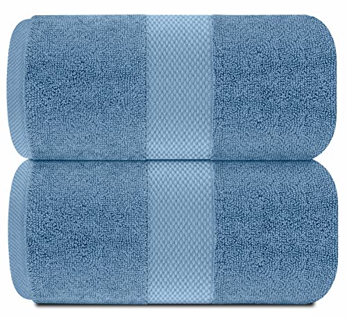 White Classic Luxury Soft Bath Sheet Towels - 650 GSM Cotton Luxury Bath Towels Extra Large 35x70 | Highly Absorbent and Quick Dry | Hotel Quality Extra Large Bath Towels Oversized, Light Blue, 2 Pack - color: 14: Light Blue