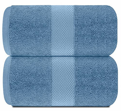 White Classic Luxury Soft Bath Sheet Towels - 650 GSM Cotton Luxury Bath Towels Extra Large 35x70 | Highly Absorbent and Quick Dry | Hotel Quality Extra Large Bath Towels Oversized, Light Blue, 2 Pack - color: 14: Light Blue