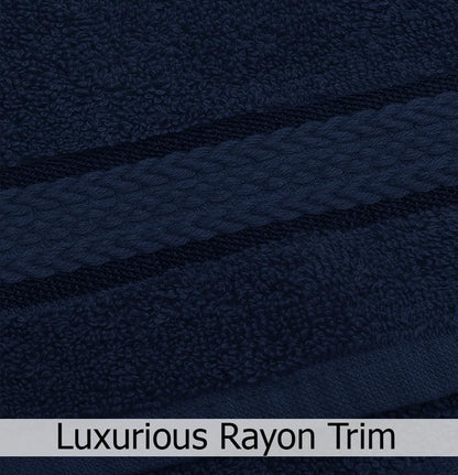 COTTON CRAFT Ultra Soft 6 Piece Towel Set - 100% Cotton Towels - Navy | Absorbent 580 GSM Quick Dry Everyday Premium Luxurious Bathroom Towels - 2 Large Bath Towels, 2 Hand Towels, 2 Washcloths - color: Night Sky