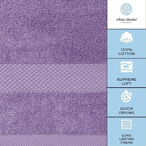 White Classic Luxury Soft Bath Sheet Towels - 650 GSM Cotton Luxury Bath Towels Extra Large 35x70 | Highly Absorbent and Quick Dry | Hotel Quality Extra Large Bath Towels Oversized, Lavender, 2 Pack - color: 16: Lavender