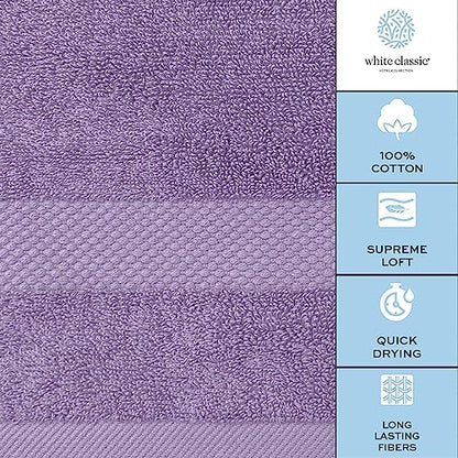 White Classic Luxury Soft Bath Sheet Towels - 650 GSM Cotton Luxury Bath Towels Extra Large 35x70 | Highly Absorbent and Quick Dry | Hotel Quality Extra Large Bath Towels Oversized, Lavender, 2 Pack - color: 16: Lavender