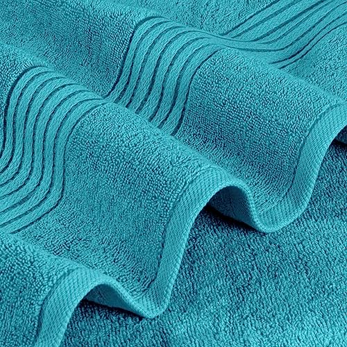 Utopia Towels Luxurious Bath Towels Set, 27x54 in, 4 Pack, Soft, Turquoise | Soft Luxurious Ring Spun Cotton Bath Towels - Lightweight, Highly Absorbent, Quick-Drying, Ideal for Daily Use - color: Turquoise