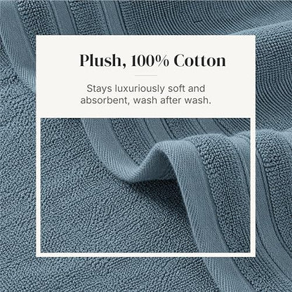 Modern Threads 6 Piece Cotton Bath Towel Set – Ultra Soft 550 GSM Towels – Bathroom Set with Hand Towels and Washcloths – Diamond Border (Sage Mist) - color: Sage Mist, style: Diamond Border