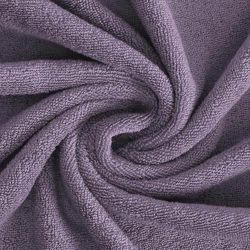 Feather & Stitch 100% Cotton Bath Towel Set of 6, 625 GSM Ultra Soft Highly Absorbent 2 Bath Towels, 2 Hand Towels & 2 Washcloth - Luxury Quick Dry Shower Towels. (Charcoal) - color: Charcoal
