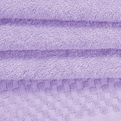 MyOwn Ultra Soft 3 Pack Cotton Towel Set, Contains a Bath Towels 28x55 inch, a Hand Towels 16x24 inch & a Wash Coths 12x12 inch, Ideal Everyday use, Compact & Lightweight - Purple - color: Purple, size: 3 Pack Set