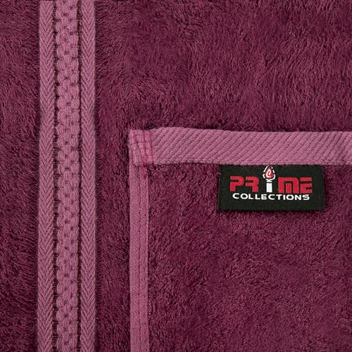 Bath Towel Set Ultra Soft Highly Absorbent Machine Washable Hotel Spa Quality Bath Towels for Bathroom (Berry, 8) - color: Berry