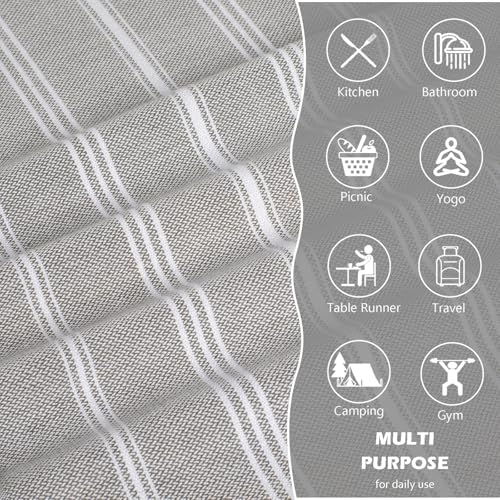 cabanana Hand Towels for Bathroom - 2-Pack,20x30 Inch-100% Cotton,Turkish Bathroom Hand Towels,Super Absorbent & Quick-Dry Soft for Bath, Kitchen, Spa, Face, Hair, Dishcloth (Gray) - color: Grey 20x30