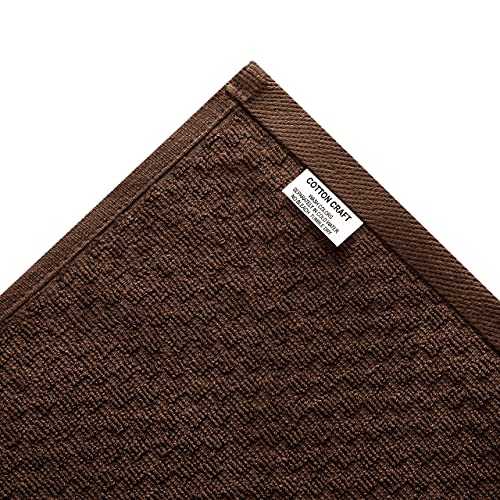 COTTON CRAFT Amazing Kitchen Towel - 12 Pack 100% Cotton Waffle Terry Towel | Chocolate - 16x28 Euro Café Waffle Weave Dish Towels - Soft Absorbent Quick Dry Low Lint Reusable Pantry Bar Cleaning Cloth - color: Chocolate, size: 12 Pack