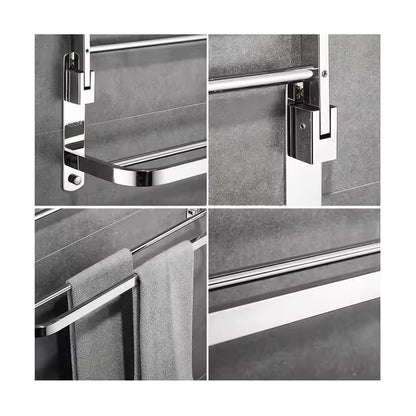 The Popular Design Bathroom Towel bar, Wall Mounted Double Stainless Steel Towel Rail, 24 inch Stainless Steel Towel Rack