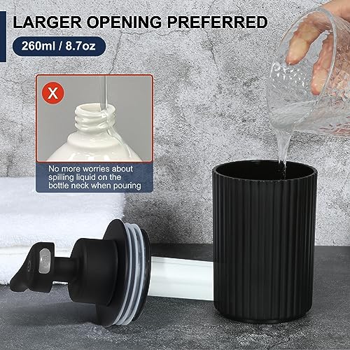 Automatic Soap Dispenser Liquid Touchless: 9oz Black Plastic - Rechargeable Electric Smart Auto Hand Soap Dispenser - Dish Bathroom Kitchen