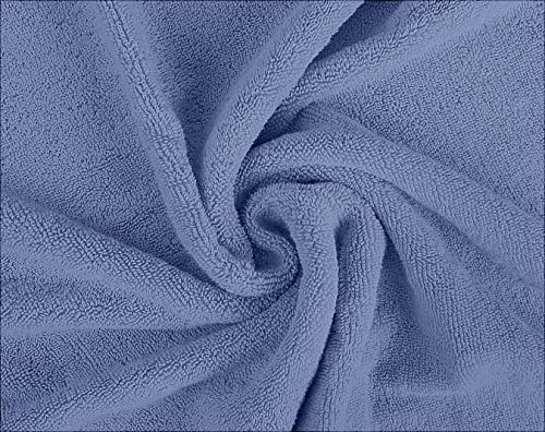 Towel and Linen Mart 4 Pieces Bath Towel Sets - Electric Blue - 2 ply Low Twist Soft Feel Luxurious,Quick Dry, Extra Absorbent, 100% Ring Spun Cotton 600 GSM (27 x 54, Pack of 4) - color: Electric Blue