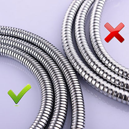 CIENCIA Stainless Steel Shower Hose Extra Long 2.5m Bathroom Toilet Shower Head Hose Handheld Showerhead Sprayer Extension Replacement, FHA020 - color: Chrome, size: 2.5meters