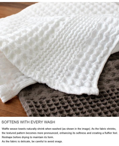 HIORIE Imabari Towel, 3-Piece Hand Towel Set, Japanese Towels, 13.3x31.4in, 100% Cotton, Lightweight, Quick Drying and Compact Towels, Waffle Design Fabric, Honeycomb, Beige - color: Beige, size: Hand Towel