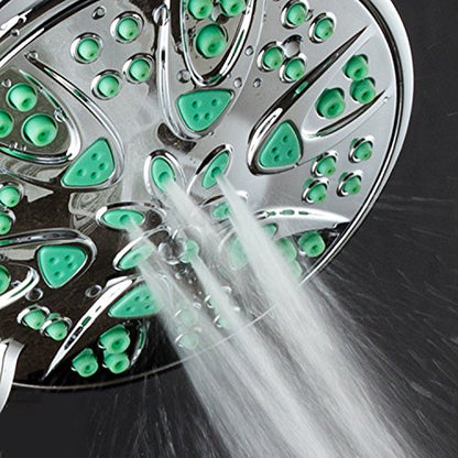 AquaDance Antimicrobial – Anti-Clog High-Pressure 6-Setting Shower Head with Microban Nozzle Protection from Growth of Mold, Mildew & Bacteria for Stronger Shower! 4" Coral Green | More Power, Better Shower Hygiene! Lifetime Antimicribial Nozzle Protectio
