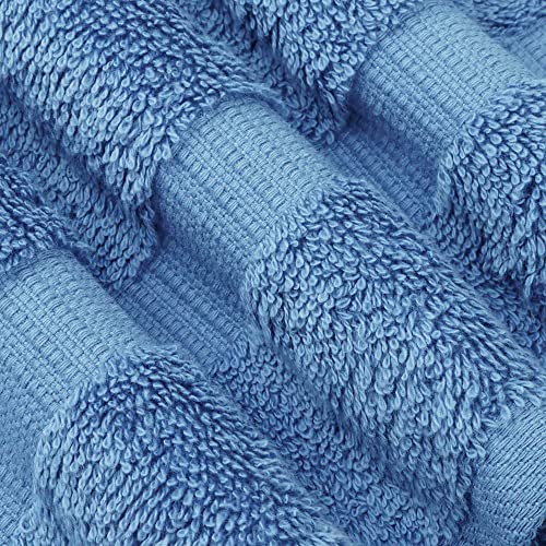 Chakir Turkish Linens 100% Cotton Premium Turkish Towels for Bathroom | 30'' x 60'' Large Bath Towels (4 Piece, Wedgewood) - color: Wedgewood