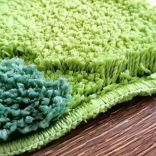 Cute Moss Bathroom Rugs Shaggy Washable Green Moss Bath Mat for Bathroom Non Slip Absorbent Bath Rugs for Shower, Tub, Sink, Toilet, Entry Way, 31''×20'' - color: Green Moss Rug 1
