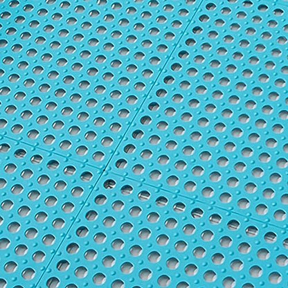 Tyenaza 10Pcs Bath Tub Shower Mat, Suction Cup Floor Mats Anti Slip Plastic Mosaic Bath Mat Tub Bathroom Mats for Kitchen Bathroom (Blue) - color: Blue