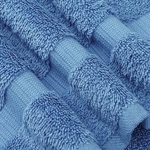 Chakir Turkish Linens | Hotel & Spa Quality 100% Cotton Premium Turkish Towels | Soft & Absorbent (4-Piece Bath Towels, Wedgewood) - color: Wedgewood