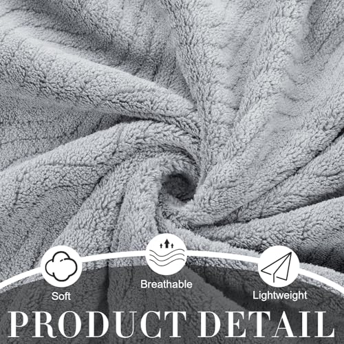 SmoothNovelty 2 Pcs Oversized Bath Towels 40 x 80 Inch, Extra Large Bath Sheets Microfiber Lightweight & Quick Dry, Jumbo Shower Towels for Adults Beach, Gym, Pool, Spa, Travel (Light Gray) - color: Light Gray