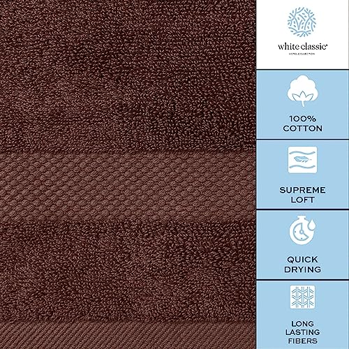 White Classic Luxury Soft Brown Bath Sheet Towels - 650 GSM Cotton Luxury Bath Towels Extra Large 35x70 / Highly Absorbent and Quick Dry/Hotel Collection Extra Large Bath Towels Oversized, 2 Pack - color: 20: Brown