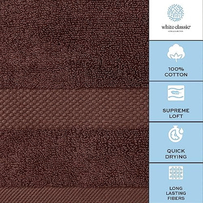 White Classic Luxury Soft Brown Bath Sheet Towels - 650 GSM Cotton Luxury Bath Towels Extra Large 35x70 / Highly Absorbent and Quick Dry/Hotel Collection Extra Large Bath Towels Oversized, 2 Pack - color: 20: Brown