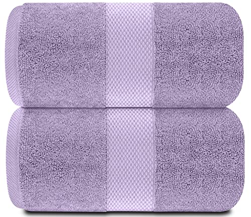 White Classic Luxury Soft Bath Sheet Towels - 650 GSM Cotton Luxury Bath Towels Extra Large 35x70 | Highly Absorbent and Quick Dry | Hotel Quality Extra Large Bath Towels Oversized, Lavender, 2 Pack - color: 16: Lavender
