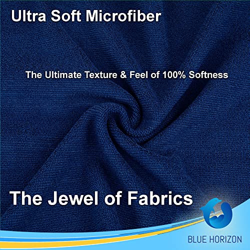 Microfiber Cleaning Towels, 24 Pack, Double Sided Ultra Soft Plush Washcloth, All Purpose Premium Microfiber Detailing Cleaning Cloths Shop Towels(16" x 16", Navy Blue) - color: Navy Blue