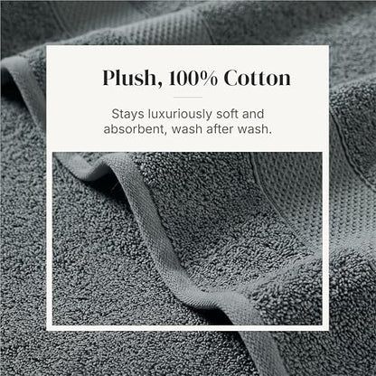Modern Threads Pax 6-Piece Reversible Yarn Dyed Jacquard Towel Set - Bath Towels, Hand Towels, & Washcloths - Super Absorbent & Quick Dry - 100% Combed Cotton, Ivy - color: Green, style: Wide Stripe