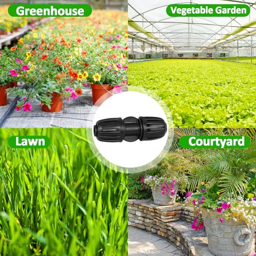 13 Pcs 1/2 Inch Drip Irrigation Coupling Fittings, Drip Line Lock Nut Barbed Coupler Connectors For 1/2 Inch Drip Tubing (0.60"-0.65" OD) Garden Irrigation System Anti-drop Connection Parts - size: 1/2 inch Coupling